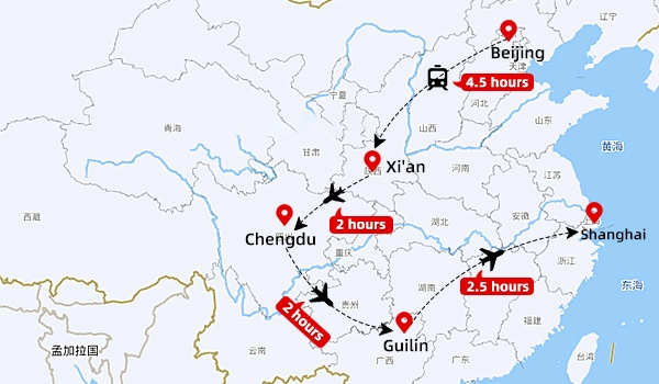 Tour della Cina classico e dei panda di 13 giorni