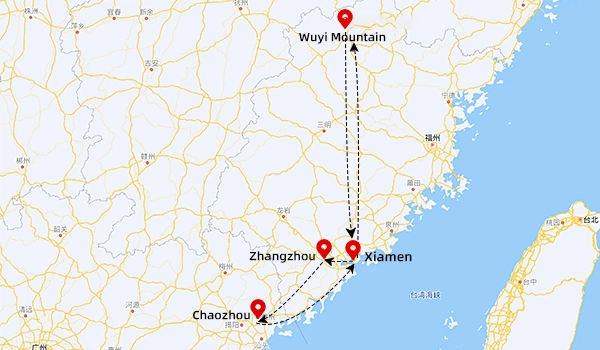 Tour di 8 giorni a Xiamen-Zhangzhou-Chaoshan e Yongding Tulou